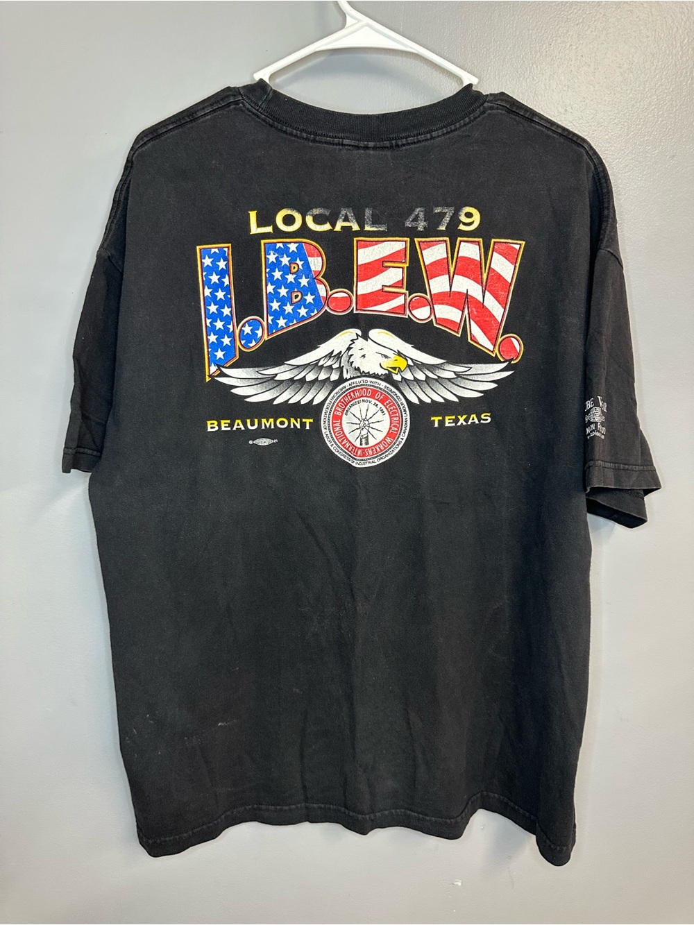 I.B.E.W. Local 479 Black Graphic Tee - Beaumont, Texas
